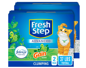 lot 360 image: Fresh Step Clumping Cat Litter, With Gain, Advanced, Extra Large, 37 Pounds total (2 Pack of 18.5lb Boxes)