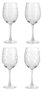 lot 374 image: LOT of 4 Fifth Avenue Crystal Medallion Wine Glasses