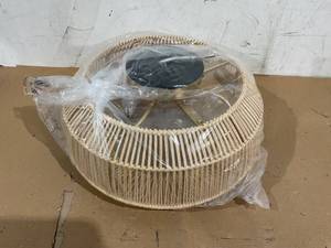 lot 77 image: 20 Boho Caged Ceiling Fan with Lights Flush Mount