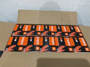 lot 32 image: LOT OF 10 GLOVEWORKS HD Orange Nitrile Industrial Disposable Gloves Box of 100