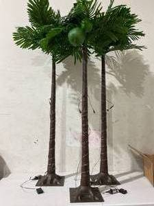 lot 523 image: LOT OF 3 5 Artificial Coconut Trees