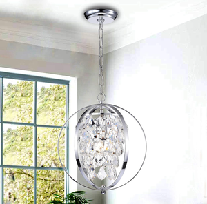 lot 36 image: PAPAYA Crystal Pendant Lights with 39 Adjustable Chain