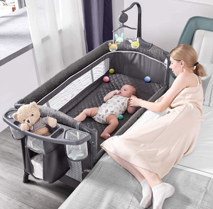 lot 47 image: ADOVEL Baby Bassinet Bedside Crib, Pack and Play with Mattress