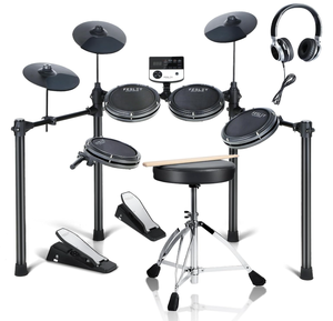 lot 76 image: Electronic Drum Set with 4 Mesh Drum Pads, 2 Switch Pedal, Light and Solid Electric Drums with 165 Sounds