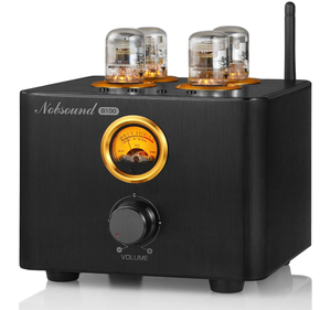 lot 81 image: Nobsound B100 Bluetooth 5.0 Tube Amplifier USB DAC CoaxOpt Integrated Power Amp