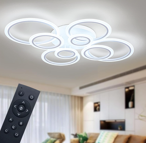lot 94 image: Modern LED Ceiling Light, Dimmable LED Chandelier Flush Mount Ceiling Lights