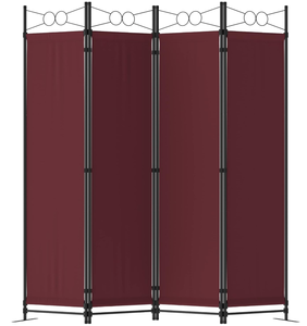 lot 381 image: Room Divider and Folding Privacy Screens 4 Panel Partitions Wall Dividers
