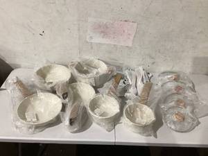 lot 463 image: 16pc CAROTE White Granite Induction Kitchen Cookware