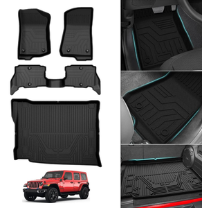 lot 385 image: Mixsuper Cargo Liner and Floor Mats for Jeep Wrangler
