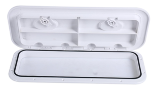 lot 519 image: Amarine Made Boat Hatch Access Hatch and Lid Marine Grade 24 x 9-58 for Marine Caravan RV-White