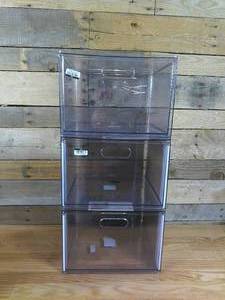 Set of 3 All Purpose Single Drawer Storage Clear - Brightroom-Cracked Damaged