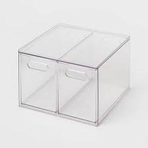 All Purpose 2 Drawer Storage Clear - Brightroom-Damage on Top 2 Corners