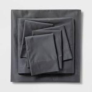 800 Thread Count Solid Sheet Set - Threshold-Queen-Gray