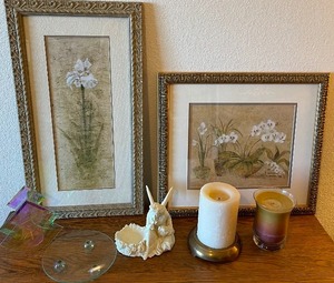 Contemporary Decor Art and Candles