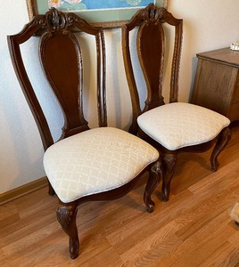 Set of two matching dining chairs