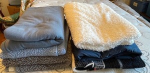 Lot of Six (6) varying style lap blankets