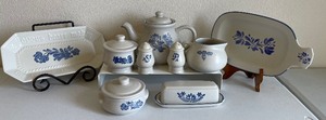 Pfaltzgraff Coffee Pot, Cream and Sugar, Butterdish Lot of 9 pieces