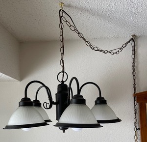 Hanging Light Fixture Oil Rubbed Bronze with shades