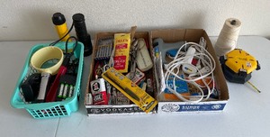Large household miscellaneous Junk Drawer lot flashlights, screwdrivers, etc.