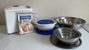 Panasonic Bread Machine and Mixing Bowl Lot