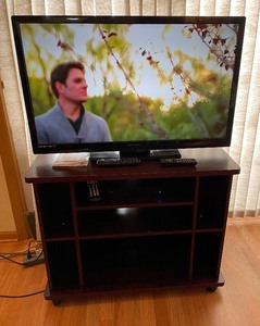 Emerson Flat Screen Television 38 with remote and TV stand