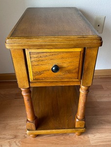 Oak Side table with Drawer