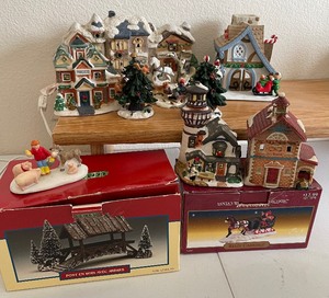 Christmas Village Decor and Partylite Santas Workshop