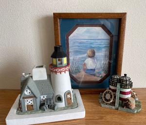 Partylite Lighthouse, Lighthouse bookends and picture