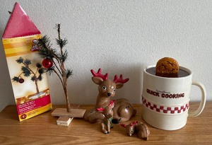 Vintage Art Class Pottery Ceramic Reindeer lot