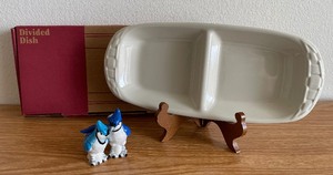 Longaberger divided dishplate #31204 and Blue Jay S&P set