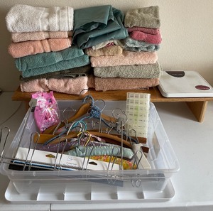Large Bath Towel and Bath Necessities Lot