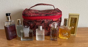 Cosmetic Bag and Perfume Lot