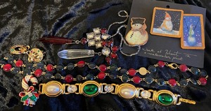 Christmas Costume Jewelry Lot