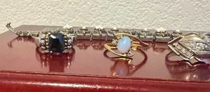 Wood Jewelry Box and Ring lot of 5