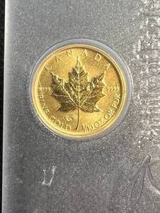 lot 01 image: 110TH OZ .9999 PURE GOLD 1998 CANADIAN MAPLE LEAF IN CASE