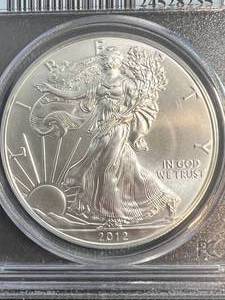 lot 07 image: 2012-W AMERICAN SILVER EAGLE PCGS MS70