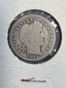 lot 12 image: 1914 US BARBER DIME
