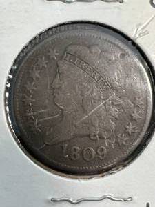 lot 17 image: 1809 US CLASSIC HEAD HALF CENT