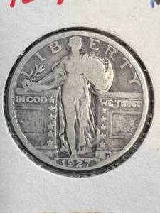lot 22 image: 1927 US STANDING LIBERTY QUARTER