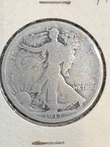lot 23 image: 1917 US WALKING LIBERTY HALF DOLLAR