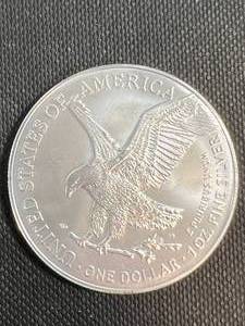 lot 30 image: 2024 AMERICAN SILVER EAGLE 1 TROY OZ .999 FINE SILVER
