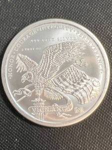 lot 61 image: 2 TROY OZ .999 FINE SILVER DONALD TRUMP ROUND