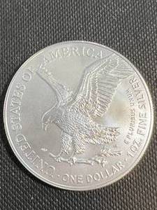 lot 69 image: 2024 AMERICAN SILVER EAGLE 1 TROY OZ .999 FINE SILVER
