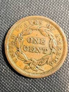 lot 80 image: 1840 SMALL DATE US BRAIDED HAIR LARGE CENT
