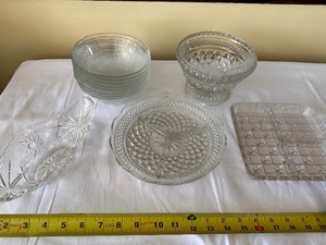 lot 53 image: Variety of Assorted Glass Serving Pieces