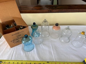 lot 55 image: Variety of Vintage Glass Tea Light Candle Holders