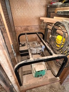lot 193 image: Generator and Steel Cage Storage Unit