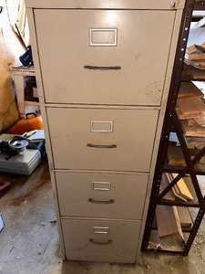 lot 204 image: Four Drawer Vertical File Cabinet
