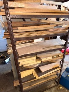 lot 205 image: Shelf Filled with Wood