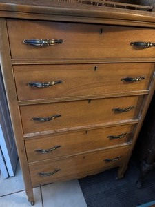 lot 142 image: Vintage Wood Dresser and Cabinet